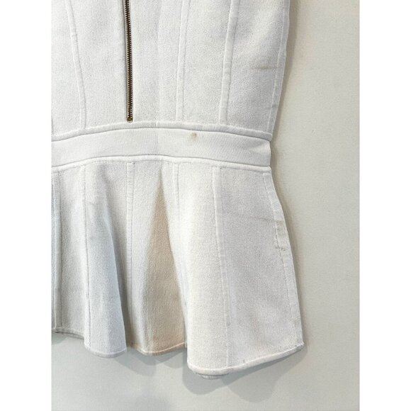 A.L.C. Knit top White XS Peplum Blouse - Picture 10 of 14